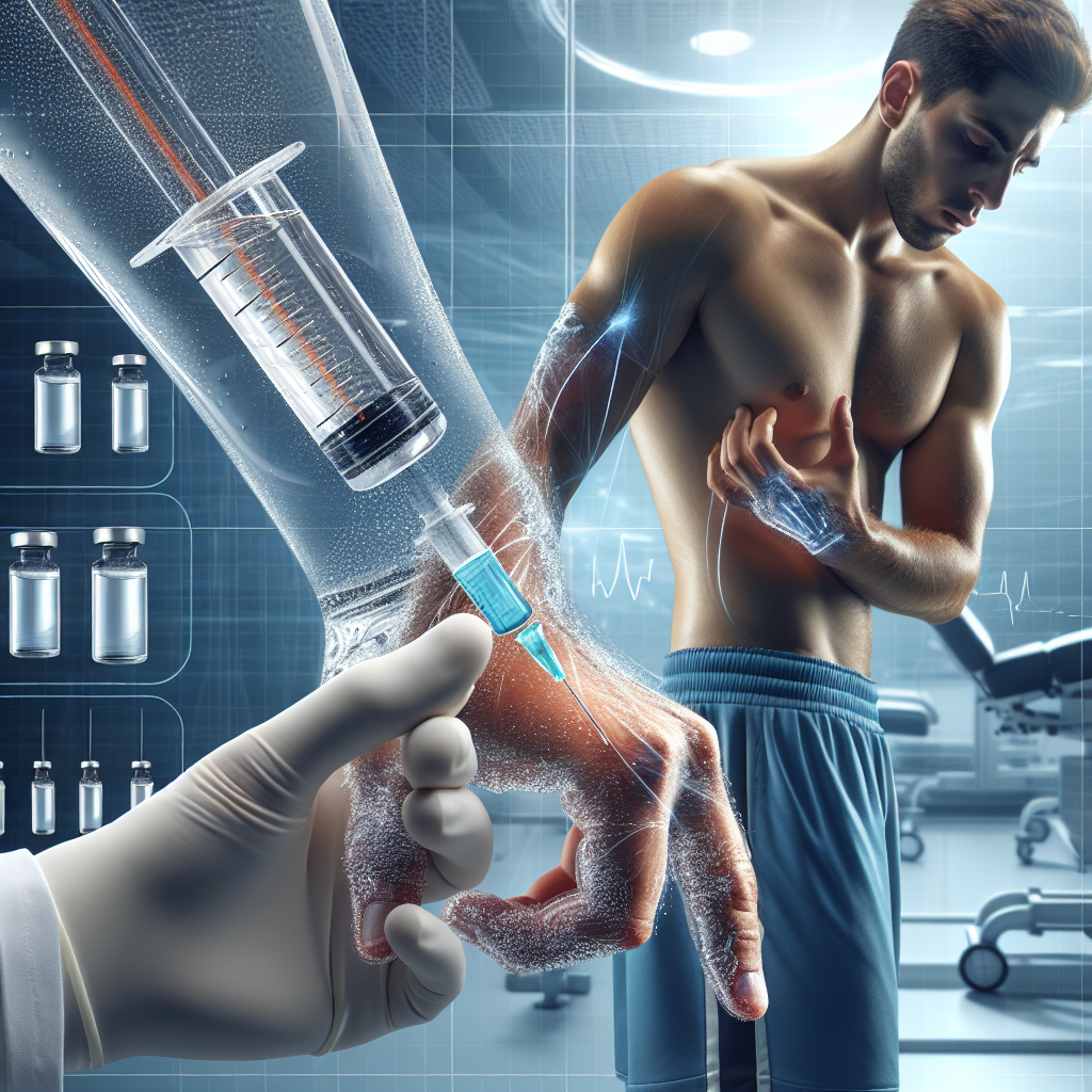 L'acqua battericida per iniezioni come supporto per la guarigione delle ferite sportive